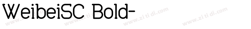 WeibeiSC Bold字体转换